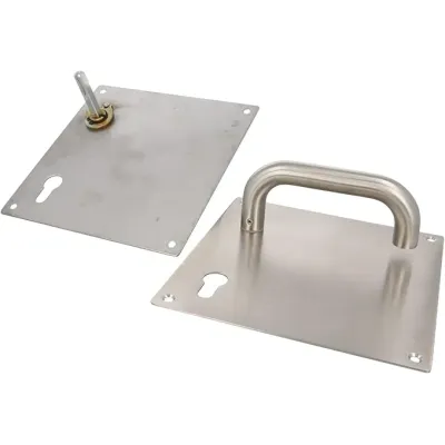 MANILLA C/PLACA 3CB85 180X180 C/BOCALLAVE INOX 18/8 AMIG