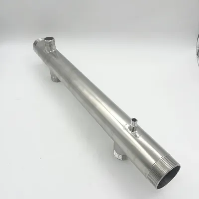 COLECTOR IMPULSION DOBLE 2" x 1 1/4" 600mm Ejes360mm 201400 INOX HIDROBEX