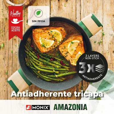 CACEROLA BAJA AMAZONIA 24M M250524 VERDE MONIX