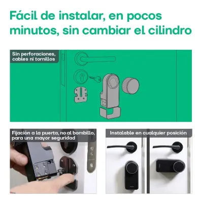CERRADURA INTELIGENTE SPIN SSA100N CONTROL REMOTO NEGRO ARREGUI