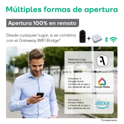 CERRADURA INTELIGENTE SPIN SSA100N CONTROL REMOTO NEGRO ARREGUI