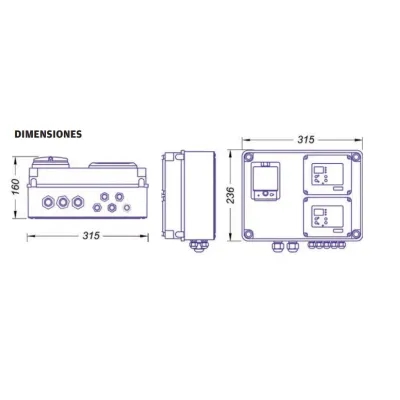 CUADRO MANIOBRA BOMBAS PANELMATIC UNO T 230-400Vca III 10A 206003  COELBO