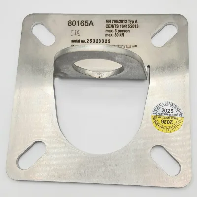 SET ANCLAJE PLETINA ACERO + TORNILLOS ESTRUCTURA METALICA  80165A SAFETOP