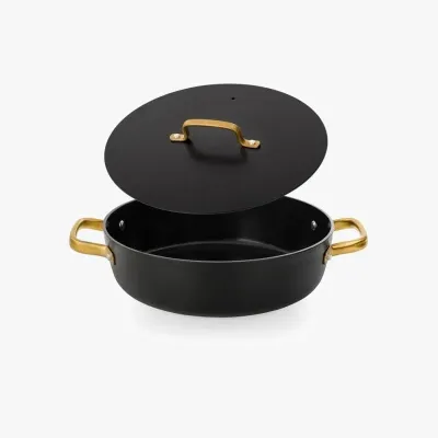 CACEROLA BAJA SAMOA ICONIC 24CM ALUMINIO FORJADO NEGRO ARCOS