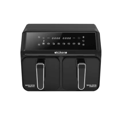 FREIDORA AIRE DOBLE 35376/2200W 8LTS NEGRA KUKEN