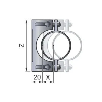 BRIDA MURAL REGULABLE BMG 100MM INOX AISI 304 BOFILL