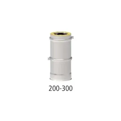TUBO CHIMENEA EXTENSIBLE DP 150MM/200-300MM INOX AISI 316L-304 4014496 ROS