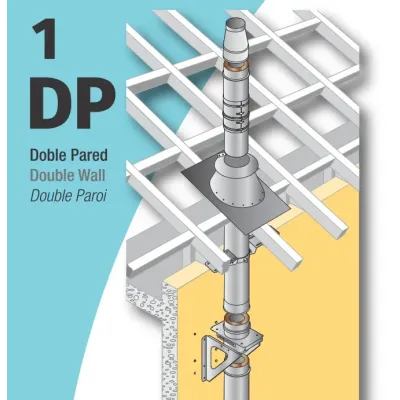 TUBO CHIMENEA EXTENSIBLE DP 150MM 500-900MM INOX 316L-304 4008377 ROS