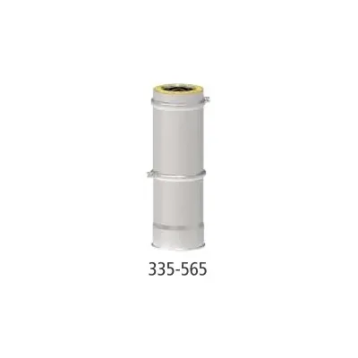 TUBO CHIMENEA EXTENSIBLE DP 150MM/335-565MM INOX AISI 316L-304 4014495 ROS