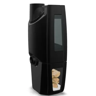 ESTUFA LEÑA SENSE 203 - 7KW ESMALTADA NEGRO DOVRE 