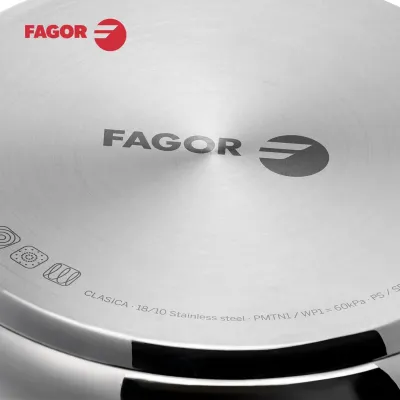 OLLA CLASICA BOMBEADA 8L INOX FAGOR