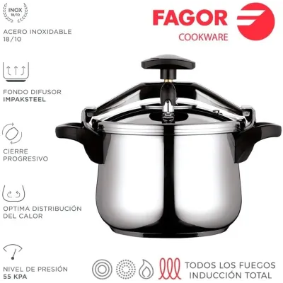 OLLA CLASICA BOMBEADA 6L INOX 18/10 FAGOR