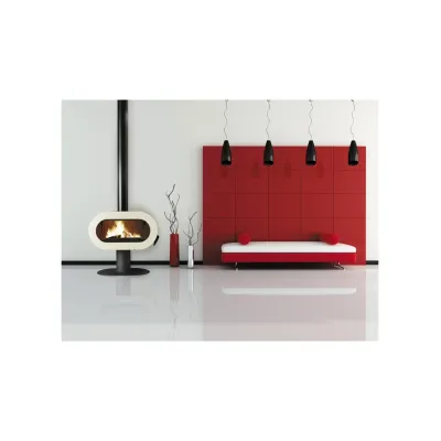 ESTUFA LEÑA FIFTY ARCHE ESMALTADA P64795X MARFIL INVICTA