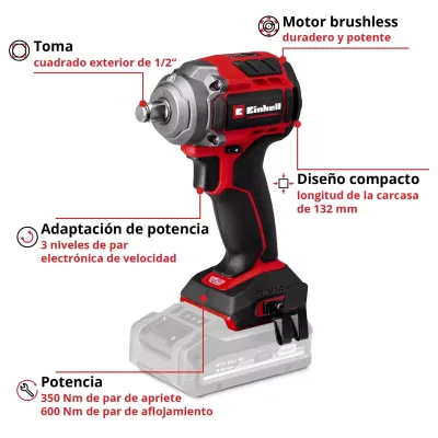LLAVE IMPACTO A BATERIA TP-CW 18/350-C LI-SOLO 4510055 EINHELL