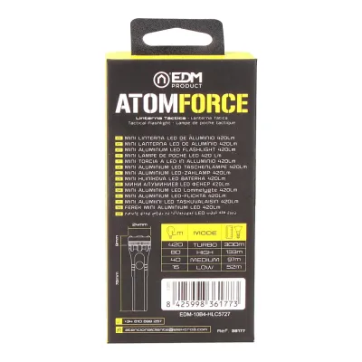 LINTERNA LED MINI ATOM FORCE 36177/10W ALUM.RECARGABLE 