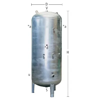 ACUMULADOR HIDRONEUMATICO GALVANIZADO DG 2000LT 10 BAR IBAIONDO