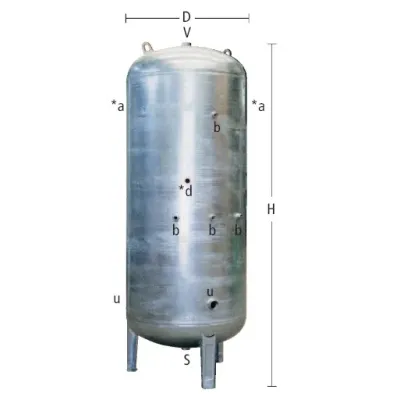 ACUMULADOR HIDRONEUMATICO GALVANIZADO DG 1500LT 10 BAR IBAIONDO