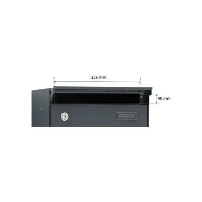 BUZON CORREO UNIVERS BAT-2 C-NEGRO P-INOX U3025 ARREGUI