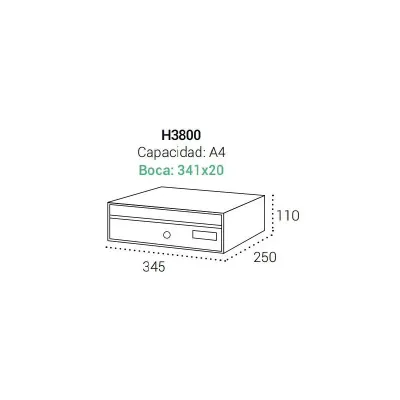 BUZON ADAPTA H3800 GP-2 INOX SATINADO ARREGUI