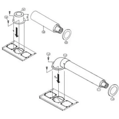 KIT COAXIAL HORIZONTAL 60/100MM AZ 362 7716050037 JUNKERS BOSCH
