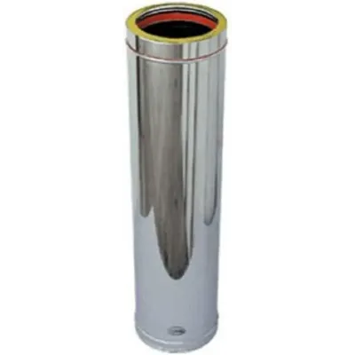TUBO CHIMENEA DOBLE 250MM 0,5M INOX AISI 316L/304 4011636 ROS