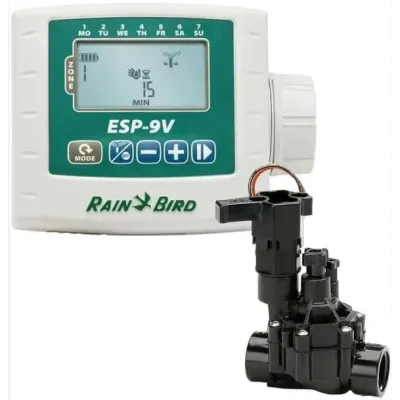 PROGRAMADOR RIEGO ESP-9V 1 ESTANCION+DVF KIT RAIN BIRD