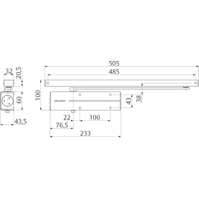CIERRAPUERTAS DC135-D9016 BRAZO DESLIZANTE BLANCO TESA
