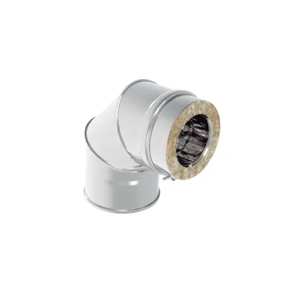CODO DOBLE PARED 150MM/87 GR INOX AISI 316L/304 4019672 ROS 