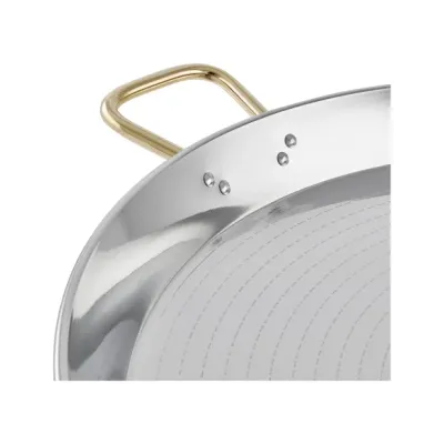 PAELLERA VALENCIANA ACERO INOX 32CM 70032 ASAS BAÑO ORO GARCIMA