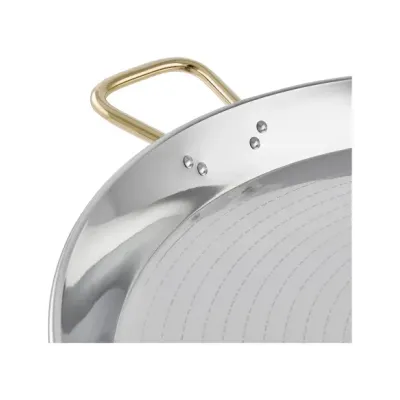 PAELLERA VALENCIANA ACERO INOX 70CM ASAS BAÑO ORO 70070 GARCIMA