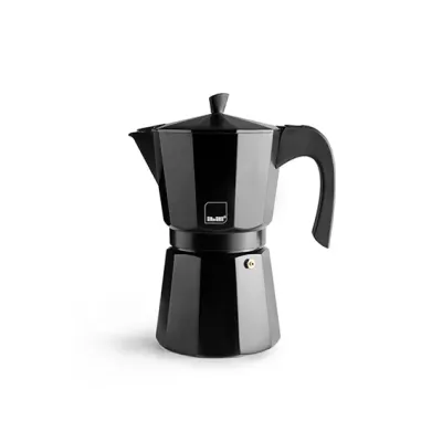 CAFETERA EXPRESS BAHIA 9 TAZAS 612209 ALUMINIO NEGRA IBILI