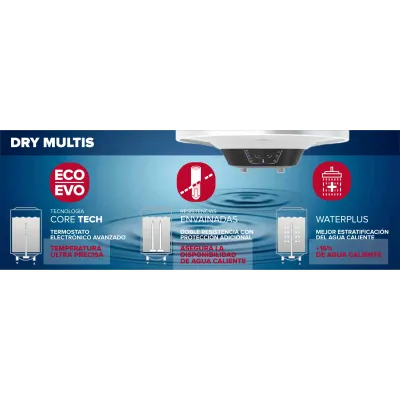 TERMO ELÉCTRICO PRO1 ECO DRY MULTIS 50 SLIM EU 3626465 ARISTON