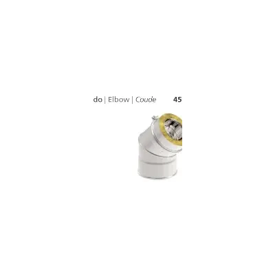 CODO DOBLE PARED 250MM/45 GR INOX AISI 316L/304 4011639 ROS 