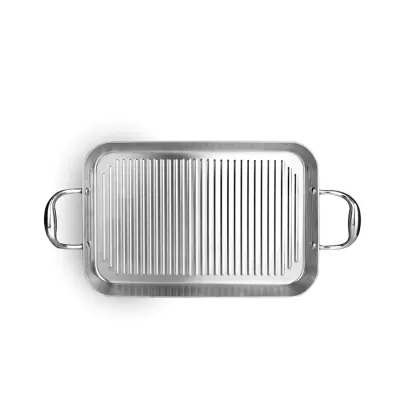 GRILL PLANCHA ONDULADA TRIPLY NATURAL 654338/38X25MM INOX IBILI