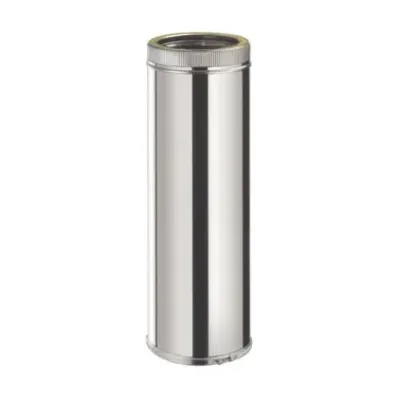 TUBO CHIMENEA LINEAL DP 125MM/1000 MM ACERO INOX AISI 304/304 4013503 ROS