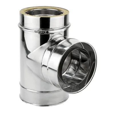 TE DOBLE PARED 80MM/90 GR INOX AISI 316L/304 4019993 ROS 
