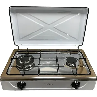 HORNILLO GAS BUTANO 2 FUEGOS 1 TRIPLE 3NW-252BB BLANCO VITROKITCHEN