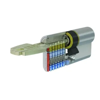 CILINDRO SEGURIDAD T60 T65D/30x40 R15 LARGA NIQUELADO TESA