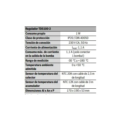 REGULADOR SOLAR TDS100-2 7735600068 JUNKERS