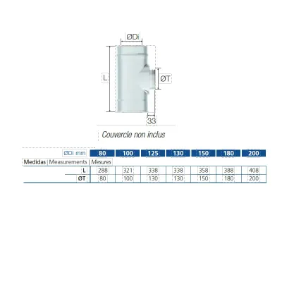 MÓDULO INSPECCIÓN DOBLE PARED 150MM INOX AISI 316L/304 4020062 ROS 