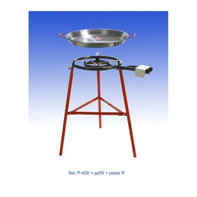 SET TABARCA PAELLERO MOD.400+PAELLA PULIDA 50CM+ JUEGO 3 PATAS 75004 GARCIM