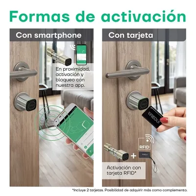 CILINDRO ELECTRONICO SSA200P APERTURA APP/RFID PLATA ARREGUI