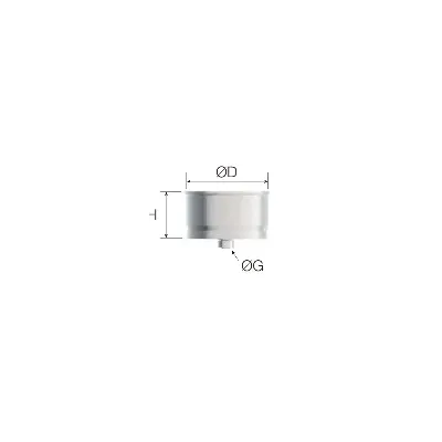 TAPA PURGA SIMPLE PARED 180MM INOX AISI 316L 4015933 ROS 