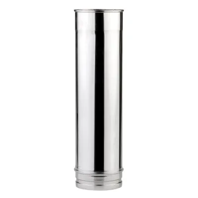 TUBO CHIMENEA SIMPLE PARED 200MM X 0.5M INOX AISI 316L 4014390 ROS