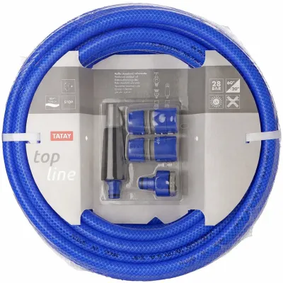 KIT MANGUERA AZUL 5/8" 15MM 25M TATAY
