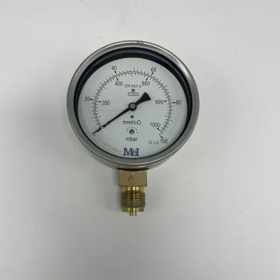 MANOMETRO INOX MN9/A DM100/0-100MBAR MEI