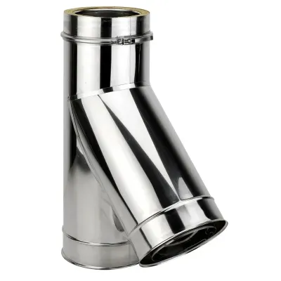 TE DOBLE PARED 200MM/ 135 Grados INOX AISI 304/304 4021779 ROS 