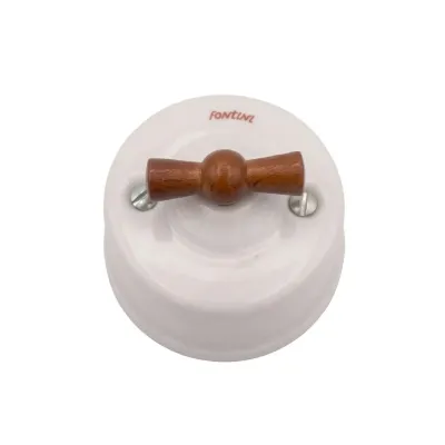 INTERRUPTOR PORCELANA LAZO MADERA 30306180 GARBY FONTINI