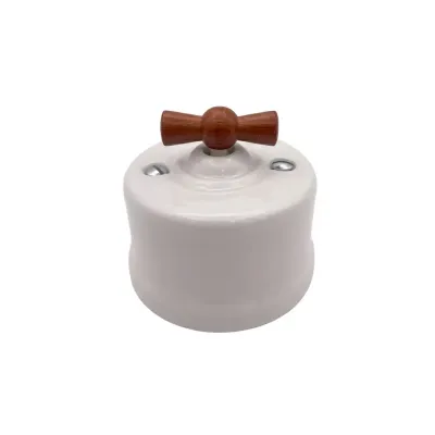 CONMUTADOR CRUCE PORCELANA LAZO MADERA 30304180 GARBY FONTINI
