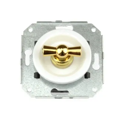 CONMUTADOR DOBLE 10A 250V MANECILLA DORADA 35302300 FONTINI VENEZIA